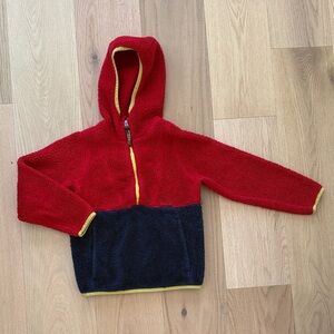 L.L. Bean kids hooded fleece pullover
